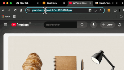 Explaining how to save a link using the URL